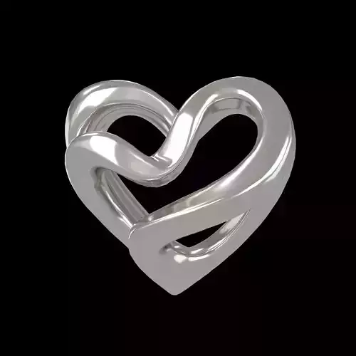 Abstract Heart Shape v1 001 Low-poly 3D model