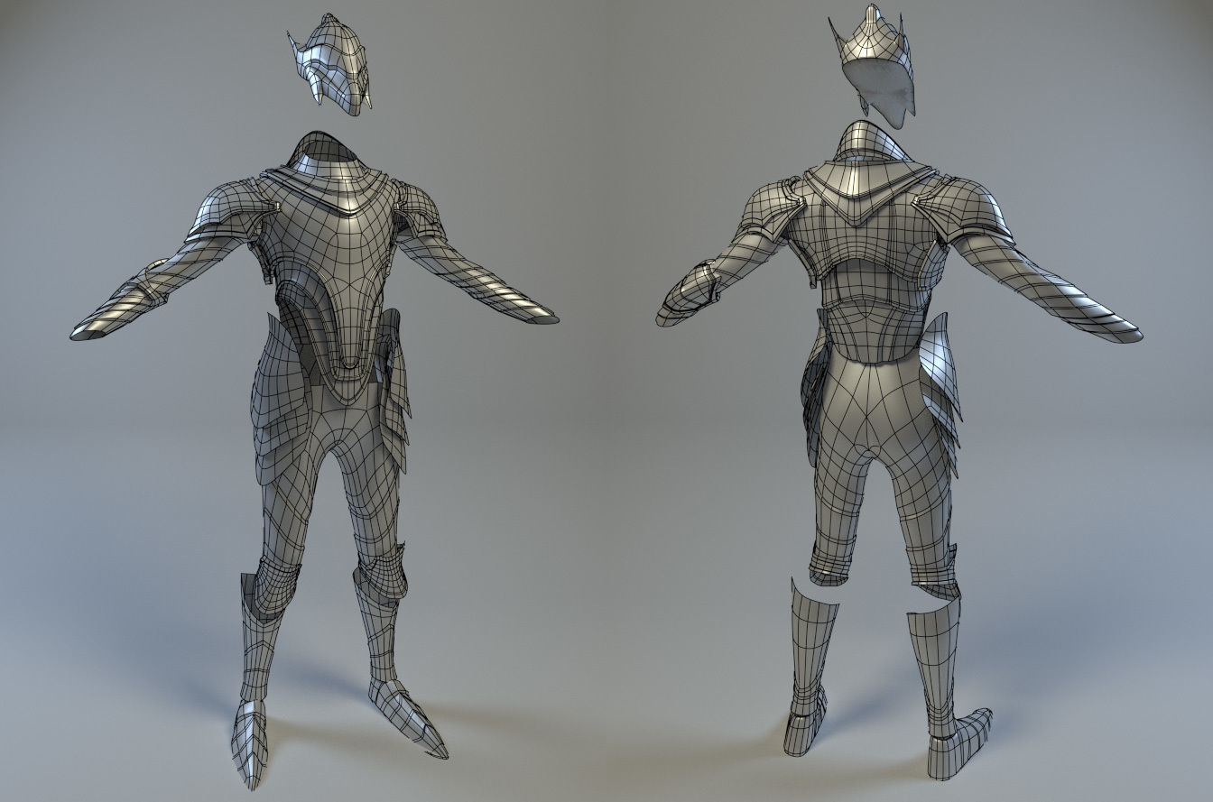 Armor of Artorias Free low-poly 3D model_2