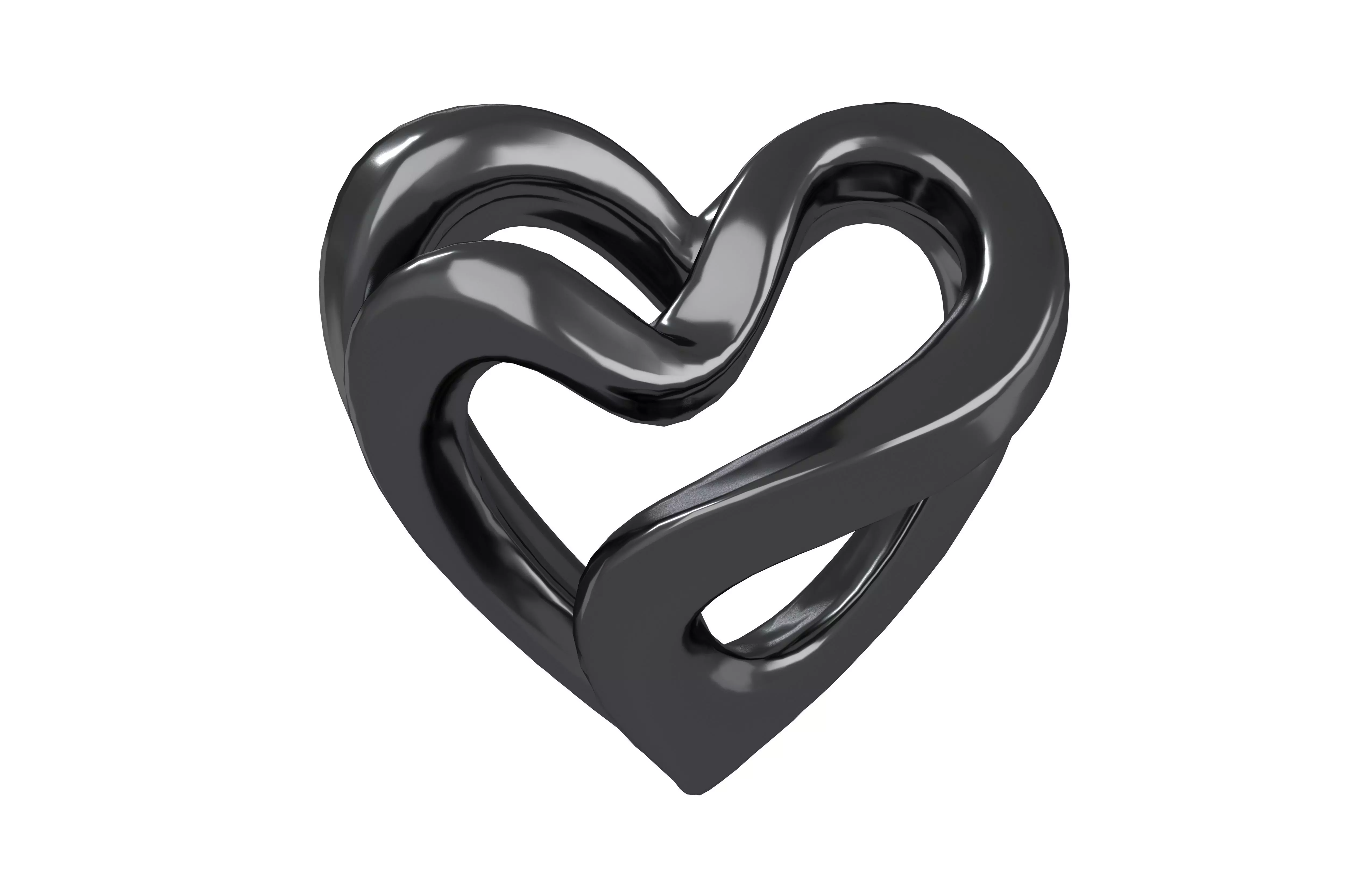 Abstract Heart Shape v1 002 Low-poly 3D model_2