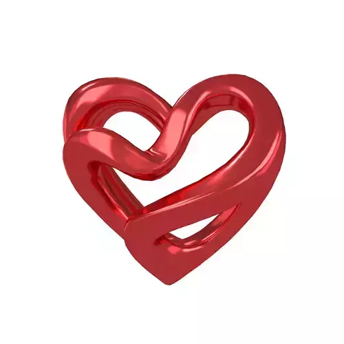 Abstract Heart Shape v1 003 Low-poly 3D model