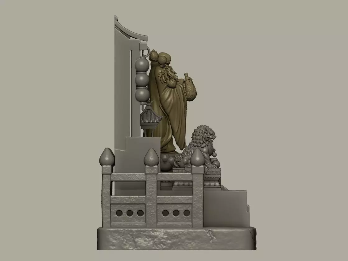 Maitreya Buddha Shrine 3D print model_2
