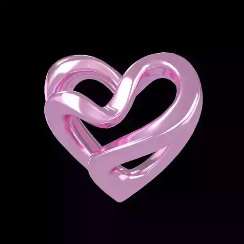 Abstract Heart Shape v1 004 Low-poly 3D model