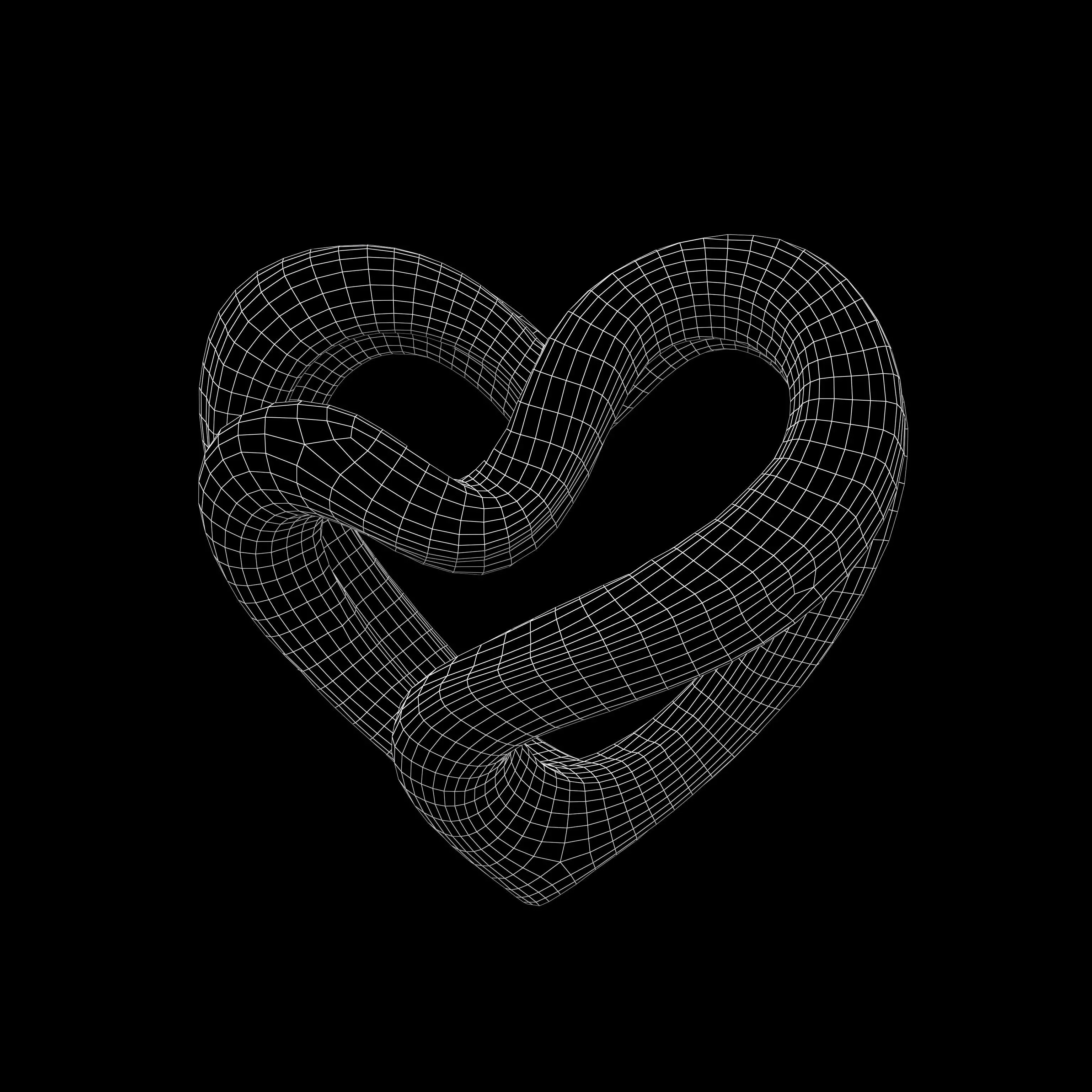 Abstract Heart Shape v1 004 Low-poly 3D model_5