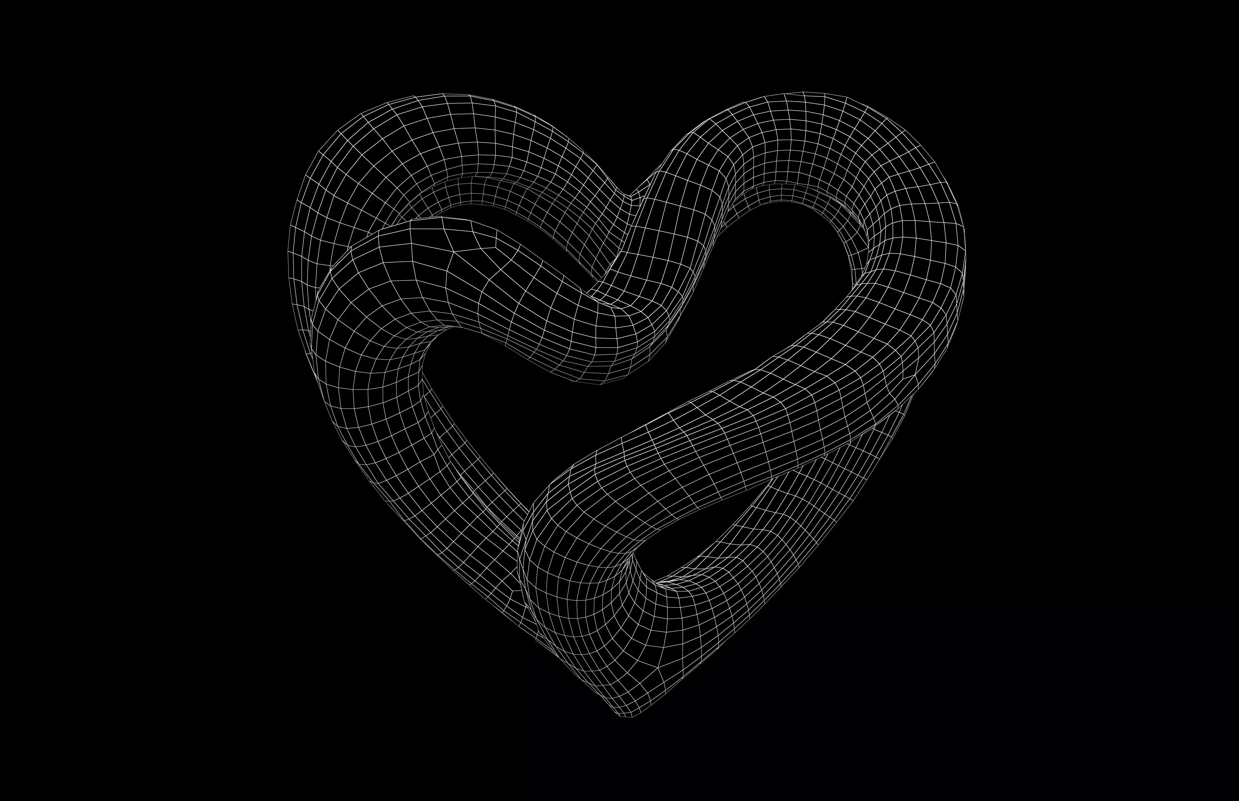 Abstract Heart Shape v1 004 Low-poly 3D model_6