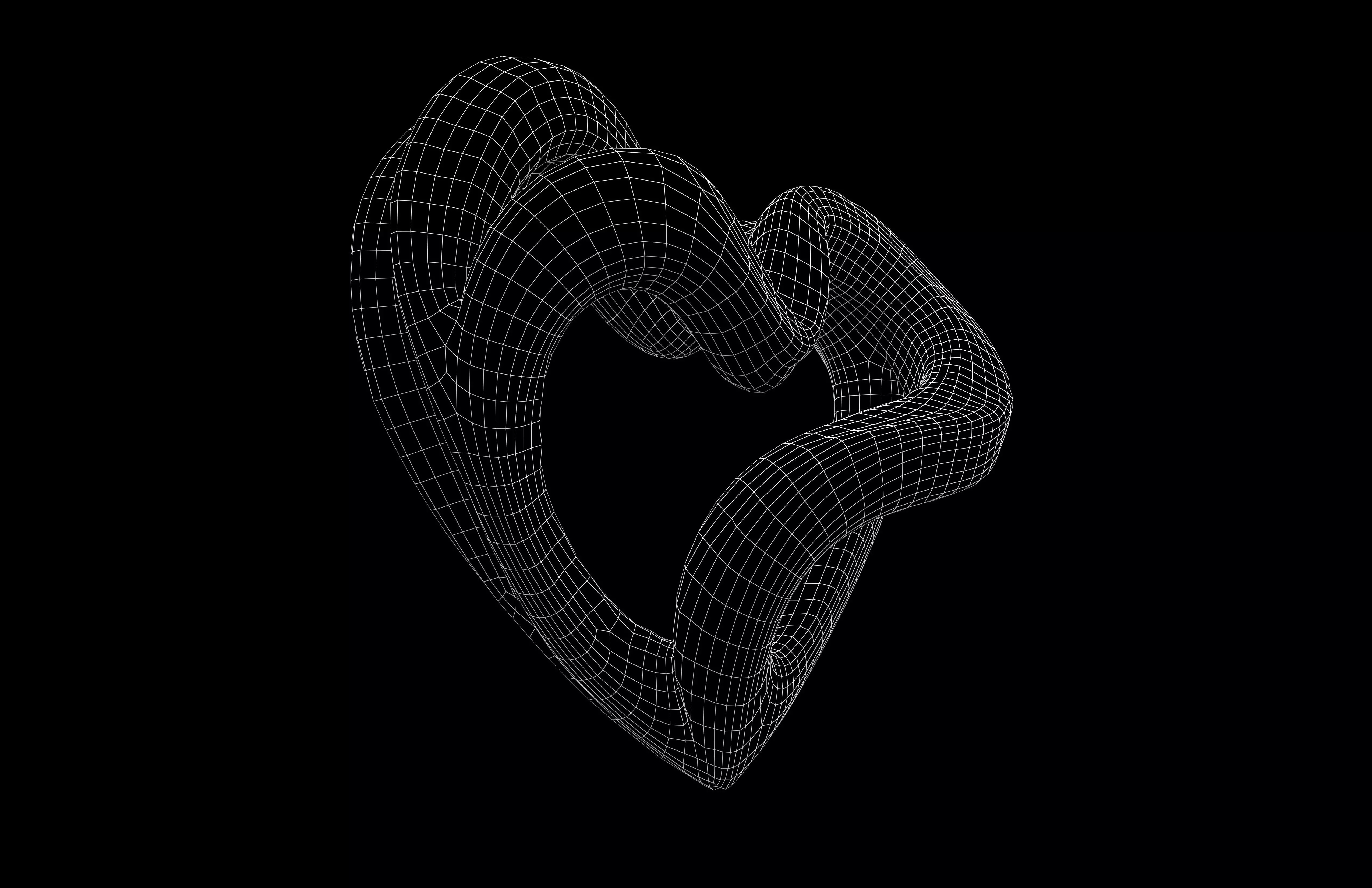Abstract Heart Shape v1 004 Low-poly 3D model_7