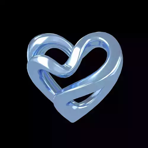Abstract Heart Shape v1 005 Low-poly 3D model