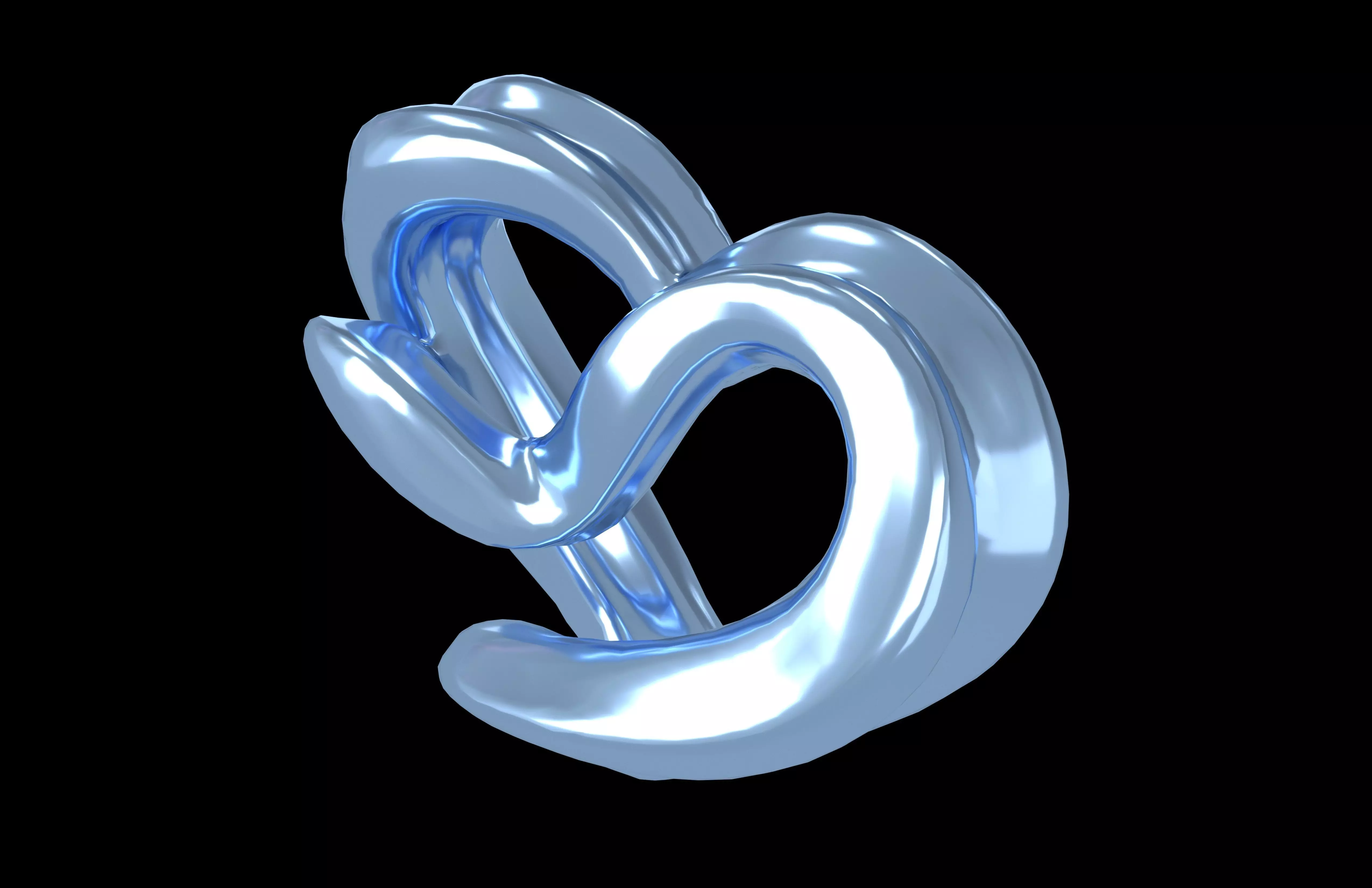 Abstract Heart Shape v1 005 Low-poly 3D model_2