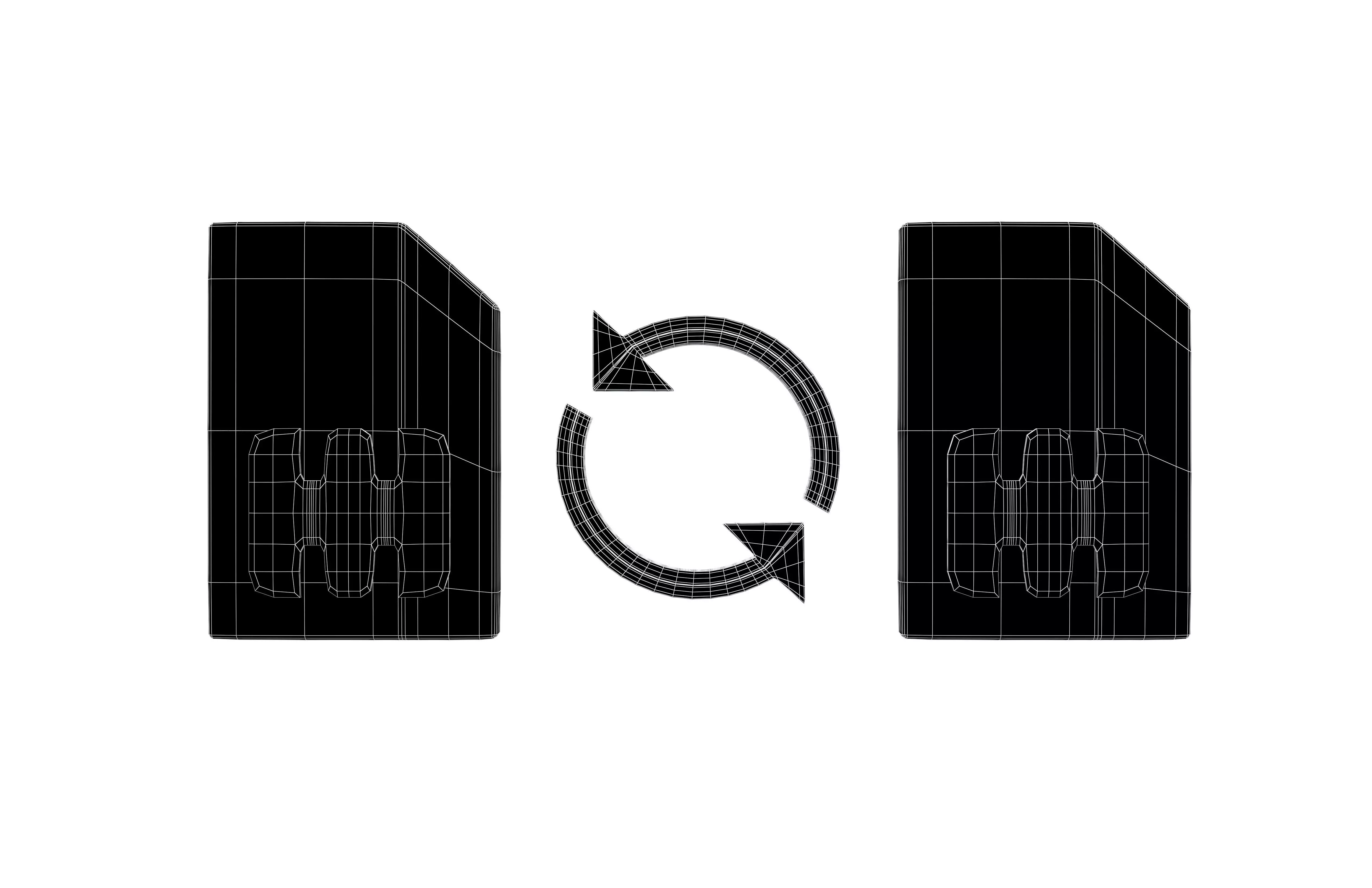 Replace SIM Card Icon v1 001 Low-poly 3D model_5