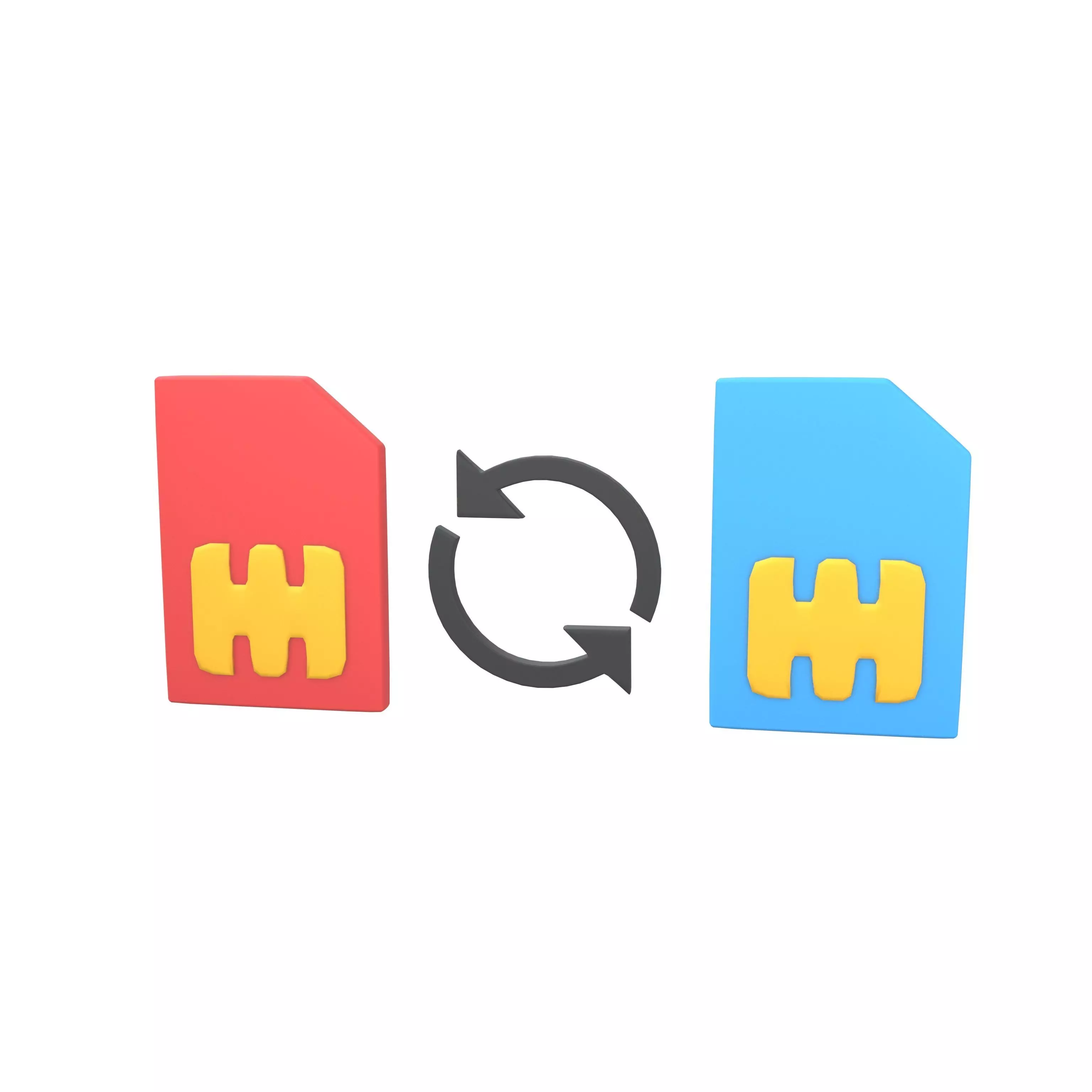 Replace SIM Card Icon v1 001 Low-poly 3D model_0