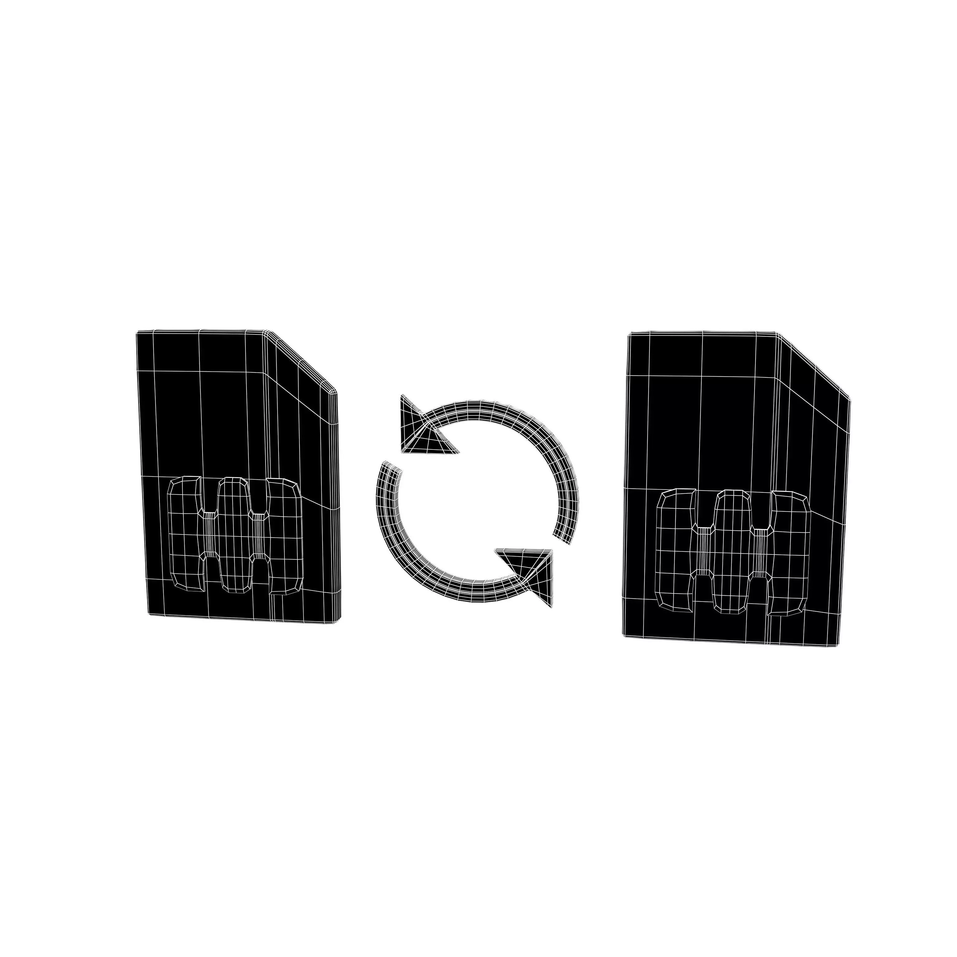 Replace SIM Card Icon v1 001 Low-poly 3D model_4