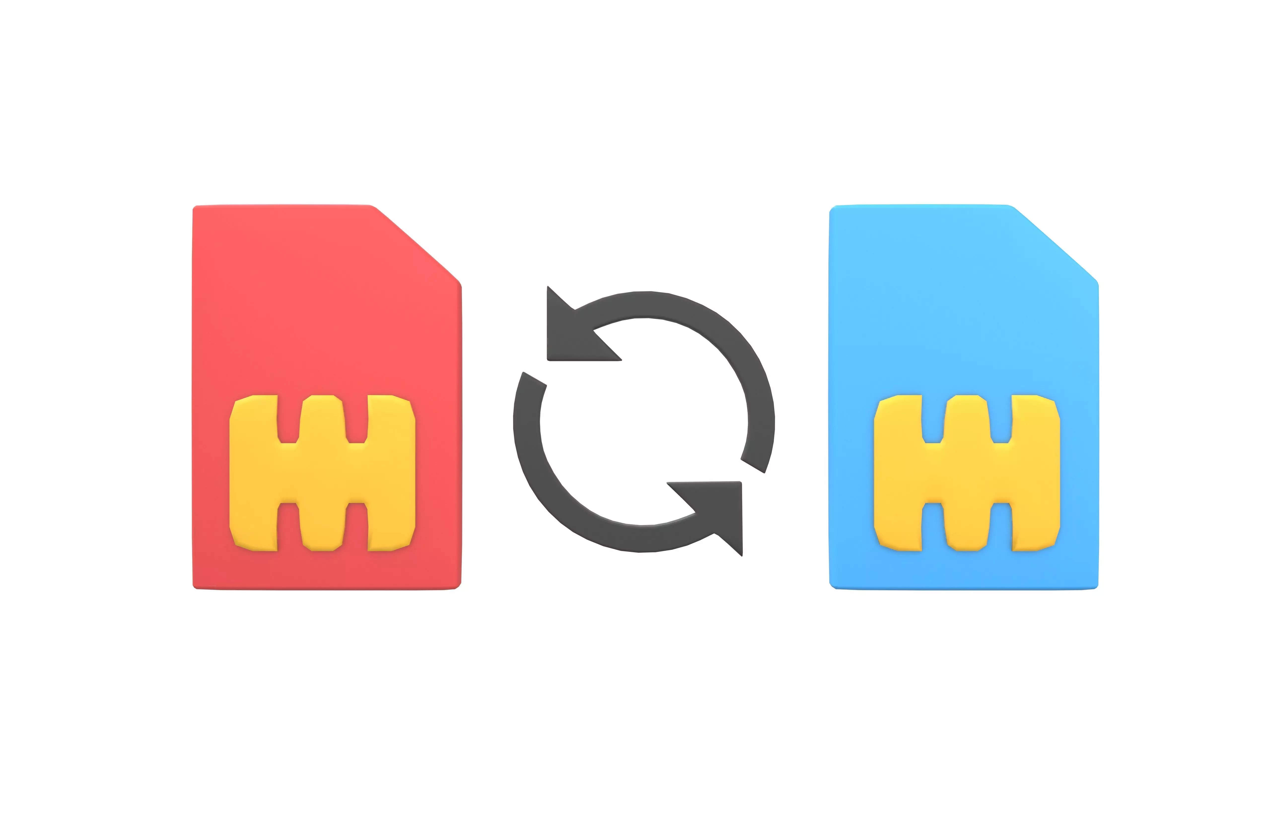 Replace SIM Card Icon v1 001 Low-poly 3D model_1