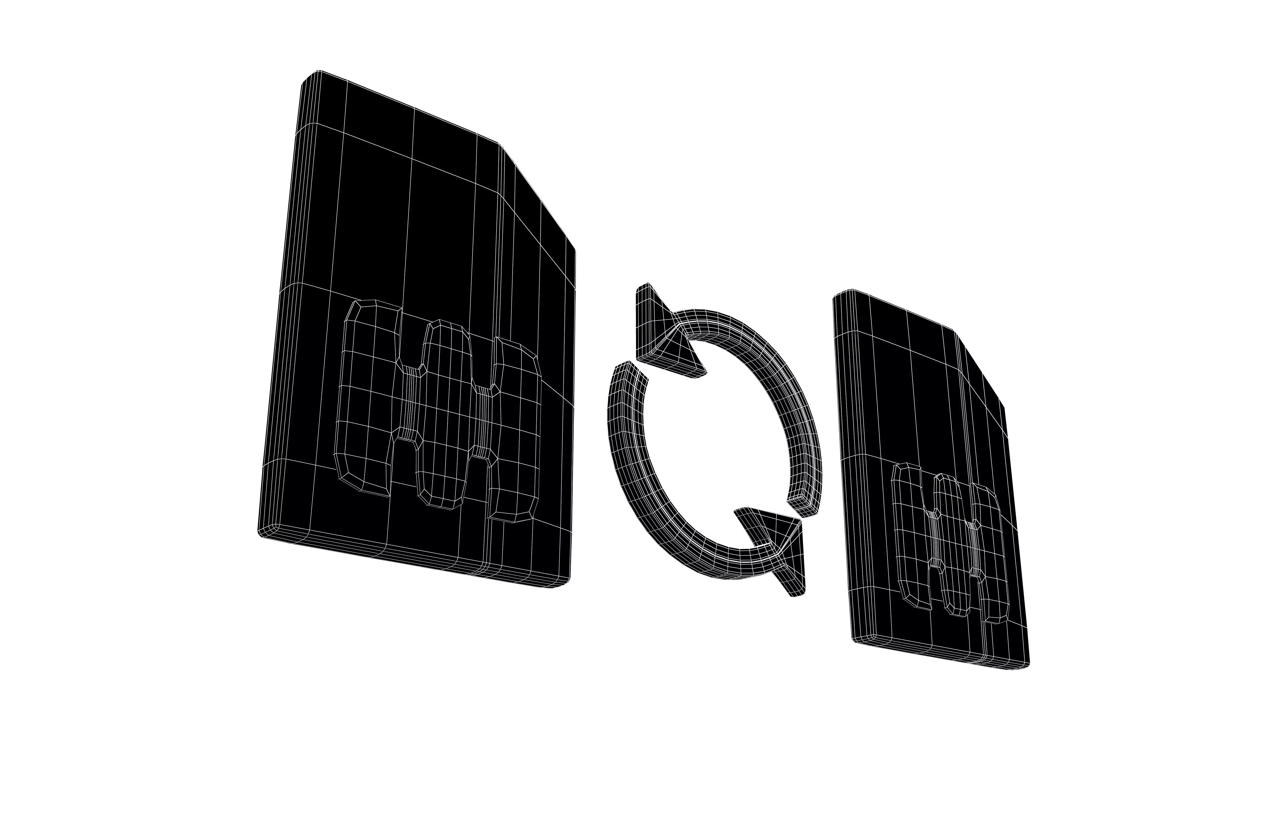 Replace SIM Card Icon v1 001 Low-poly 3D model_7