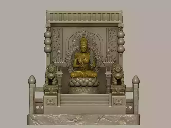 Bodhisattva Shrine Statue 3D print model