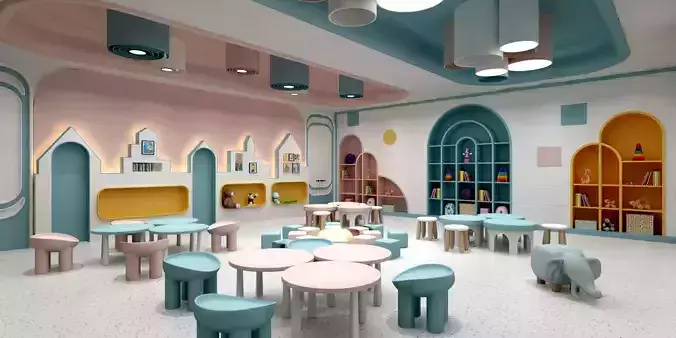 Nursery School Classroom 3D model