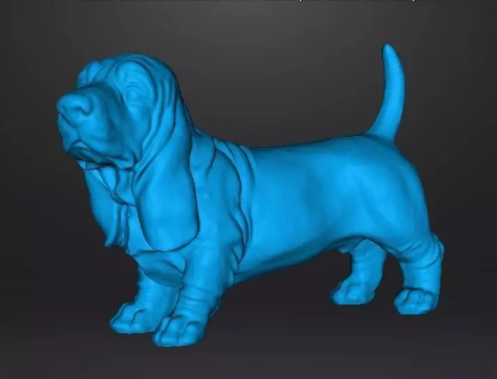 DOG BASSET HOUND STATUE SCULPTURE FIGURE MODEL PET 3D print model_9
