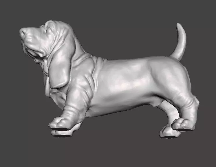 DOG BASSET HOUND STATUE SCULPTURE FIGURE MODEL PET 3D print model_8