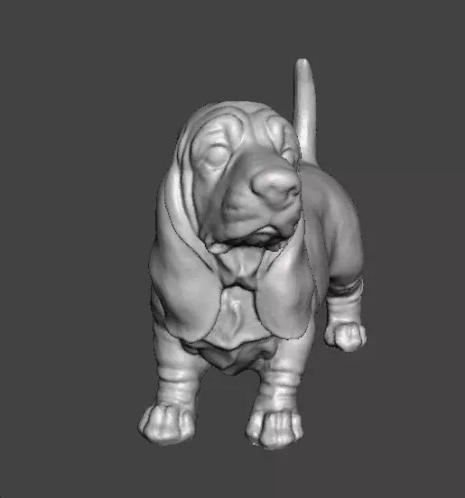 DOG BASSET HOUND STATUE SCULPTURE FIGURE MODEL PET 3D print model_1