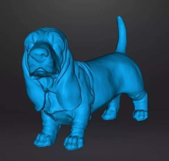 DOG BASSET HOUND STATUE SCULPTURE FIGURE MODEL PET 3D print model_10
