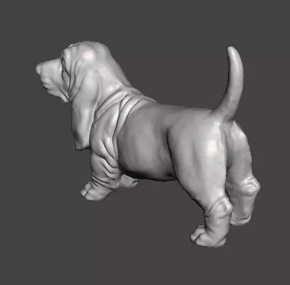 DOG BASSET HOUND STATUE SCULPTURE FIGURE MODEL PET 3D print model_5