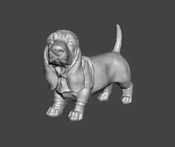 DOG BASSET HOUND STATUE SCULPTURE FIGURE MODEL PET