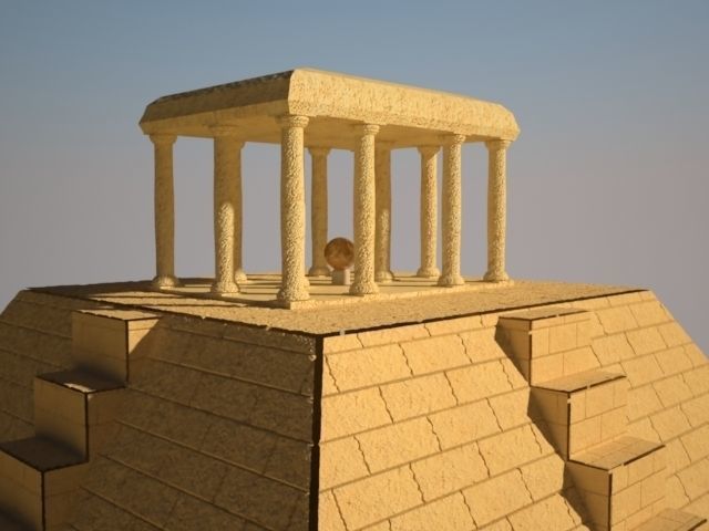 Historic Pyramid Temple  3D model_1