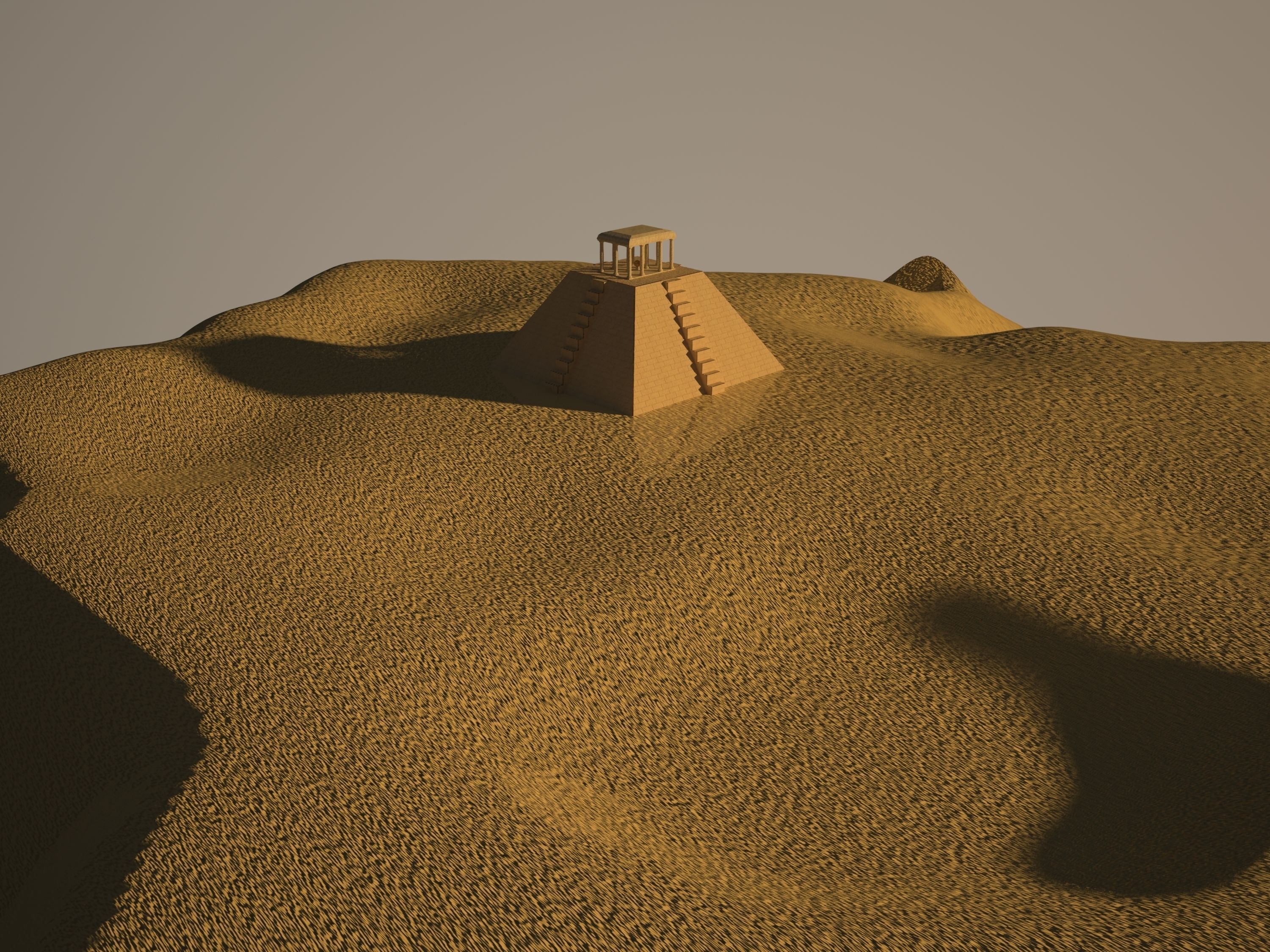 Historic Pyramid Temple  3D model_3