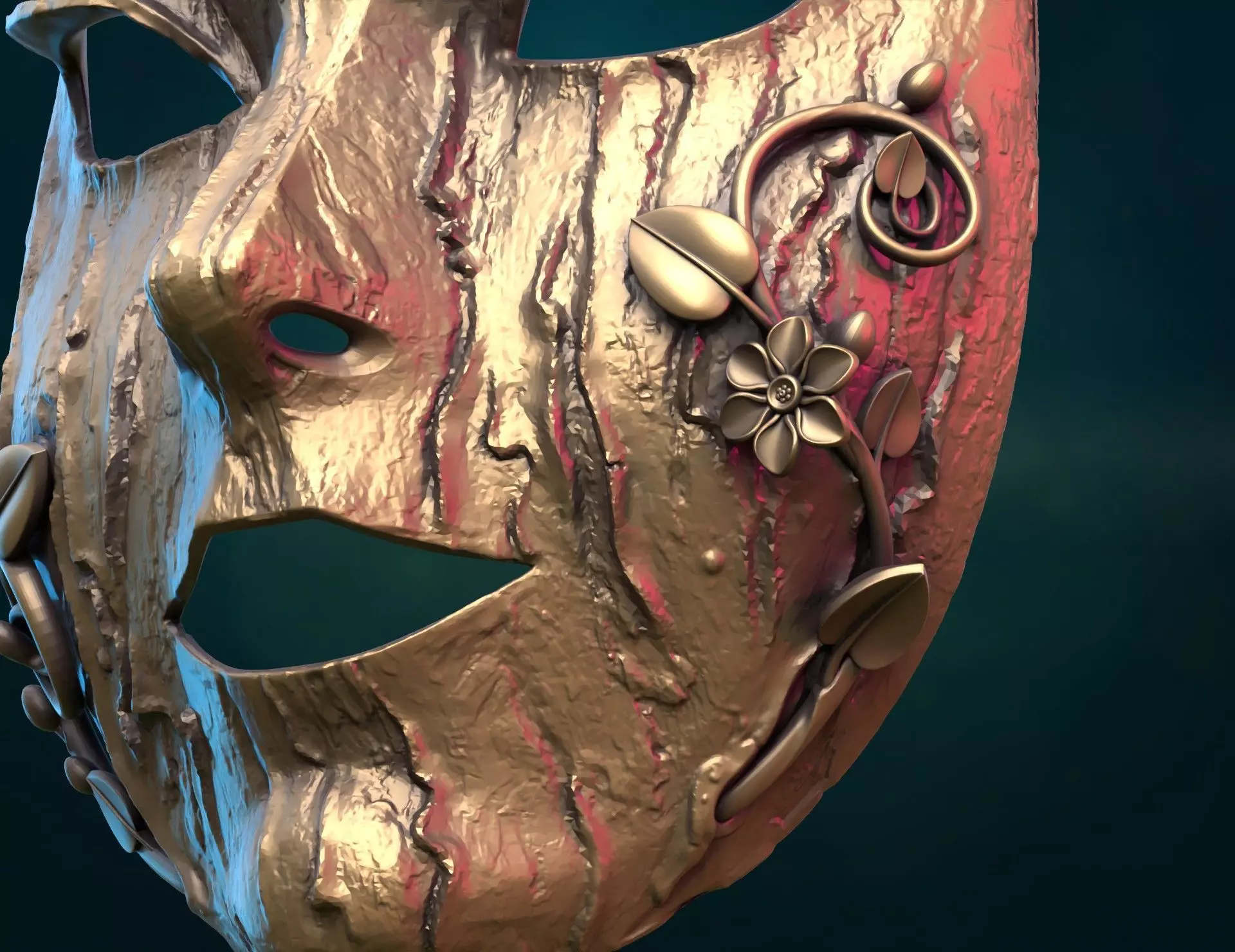 Bark Dryad Mask 3D print model_13