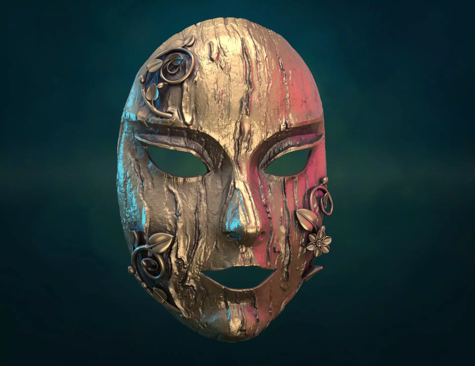 Bark Dryad Mask 3D print model_5