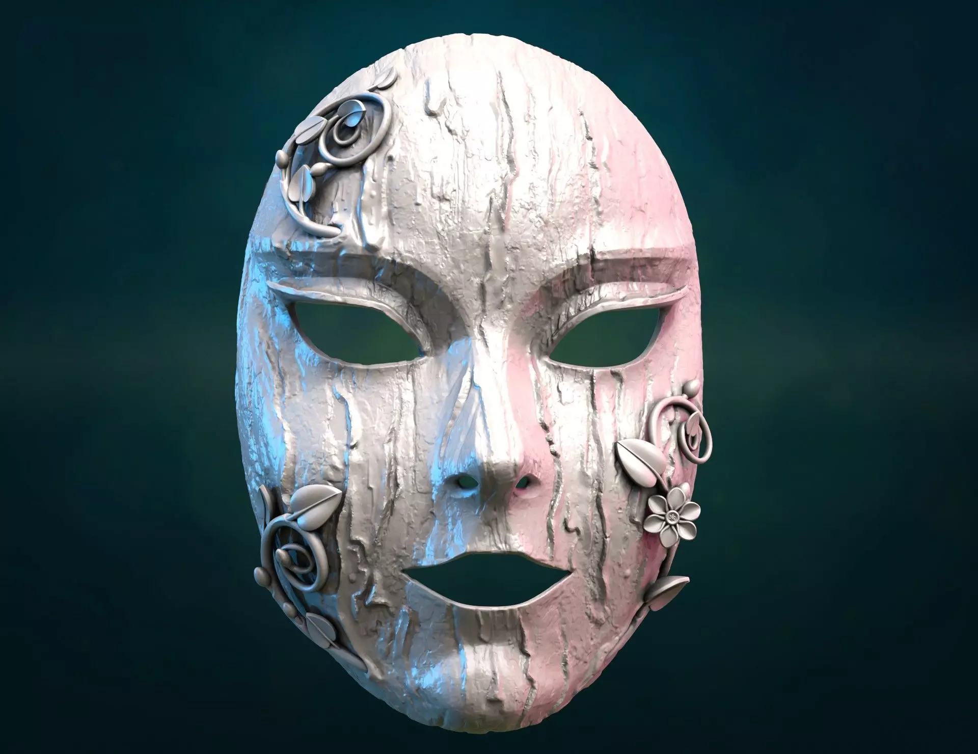 Bark Dryad Mask 3D print model_7