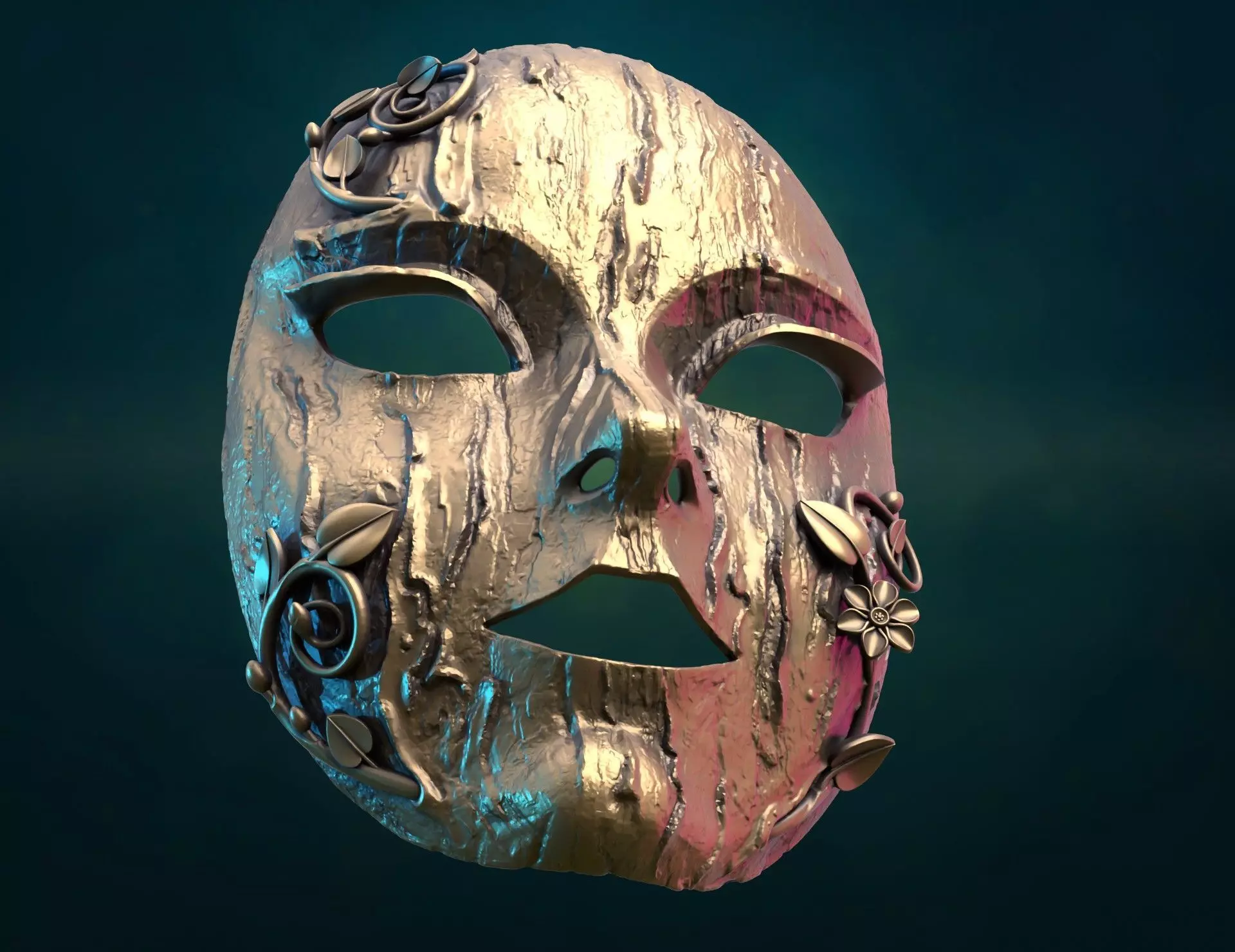 Bark Dryad Mask 3D print model_12