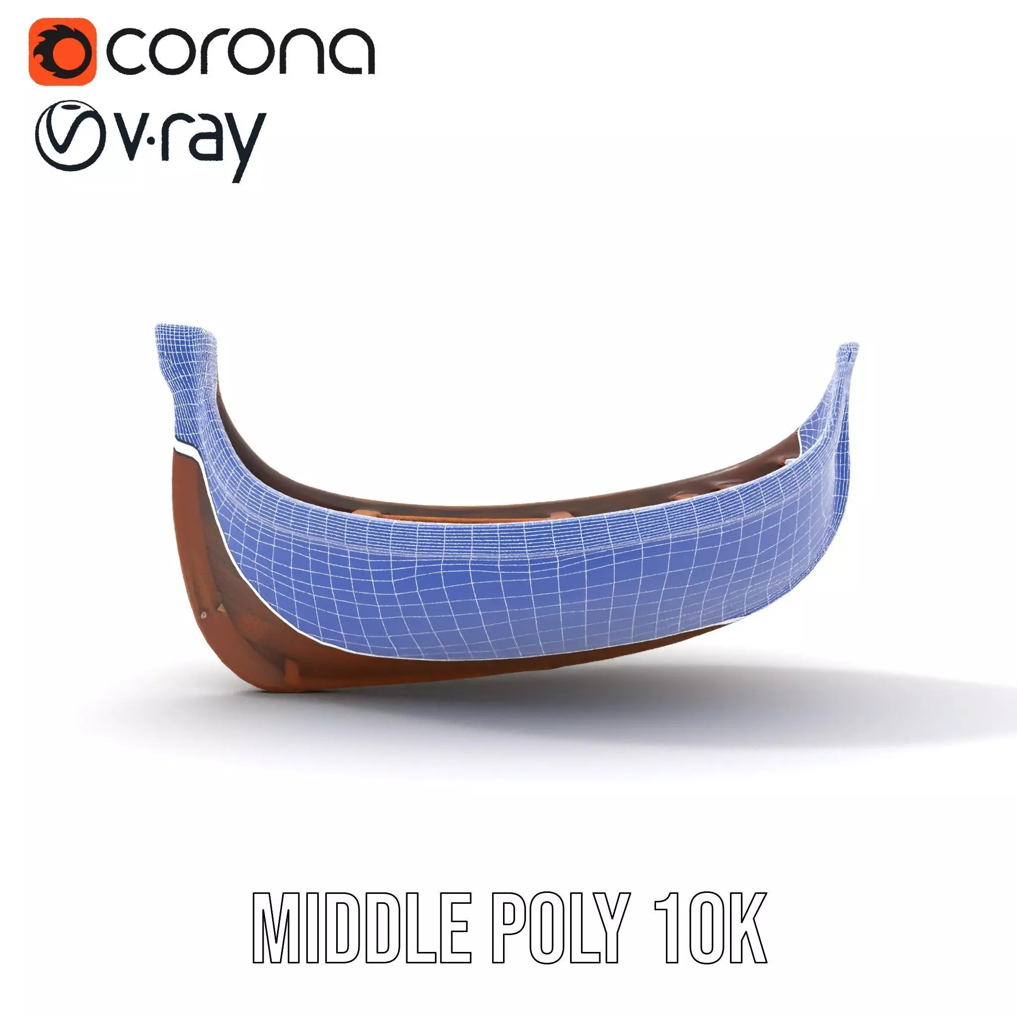 Medieval Wooden Longboat Model Pack Low-poly 3D model_24