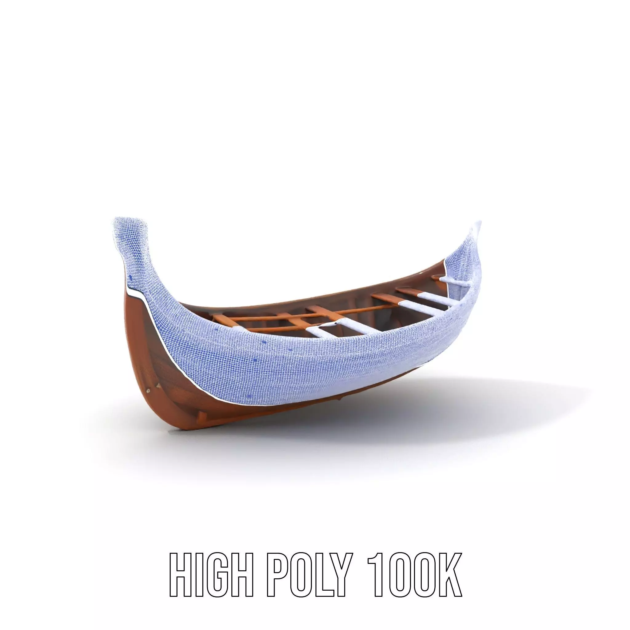 Medieval Wooden Longboat Model Pack Low-poly 3D model_4