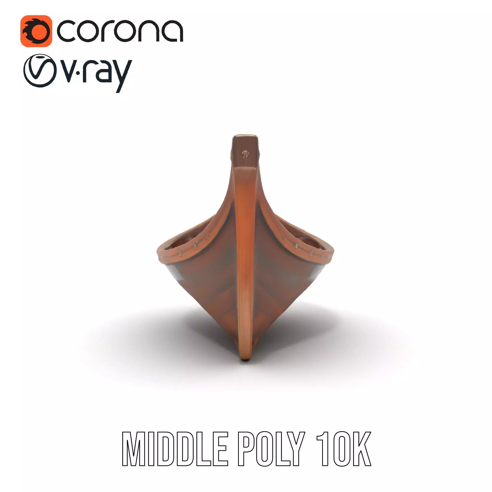 Medieval Wooden Longboat Model Pack Low-poly 3D model_27