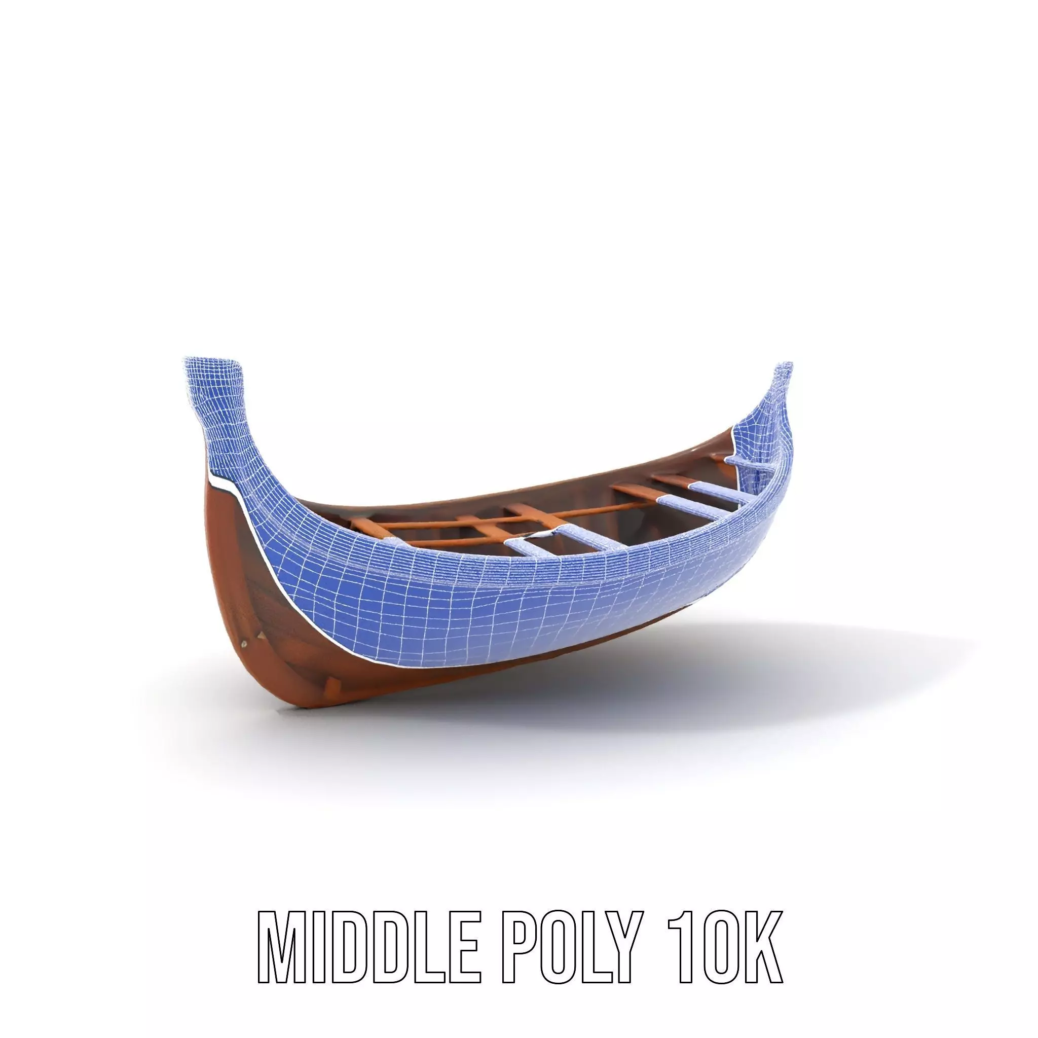 Medieval Wooden Longboat Model Pack Low-poly 3D model_15