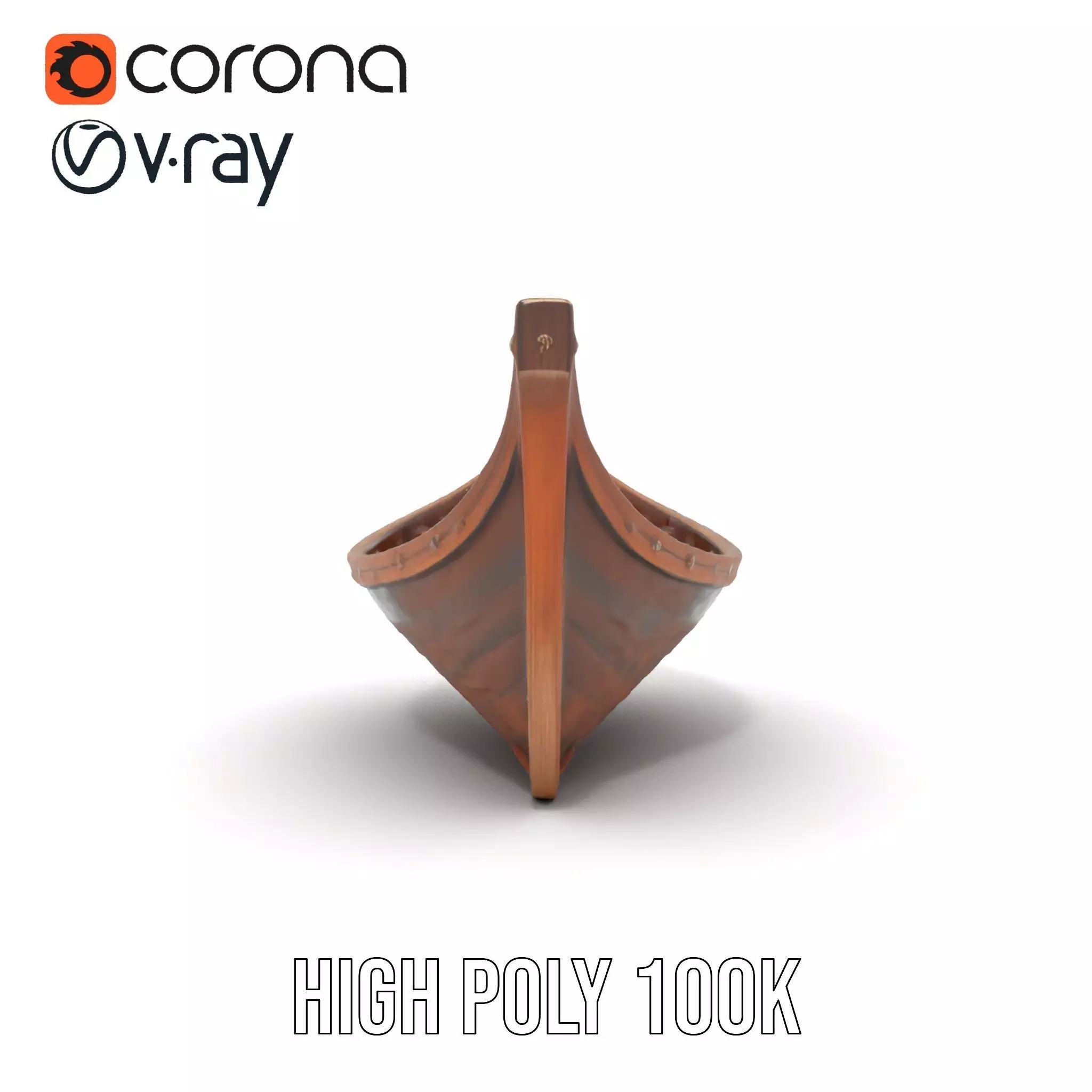 Medieval Wooden Longboat Model Pack Low-poly 3D model_26