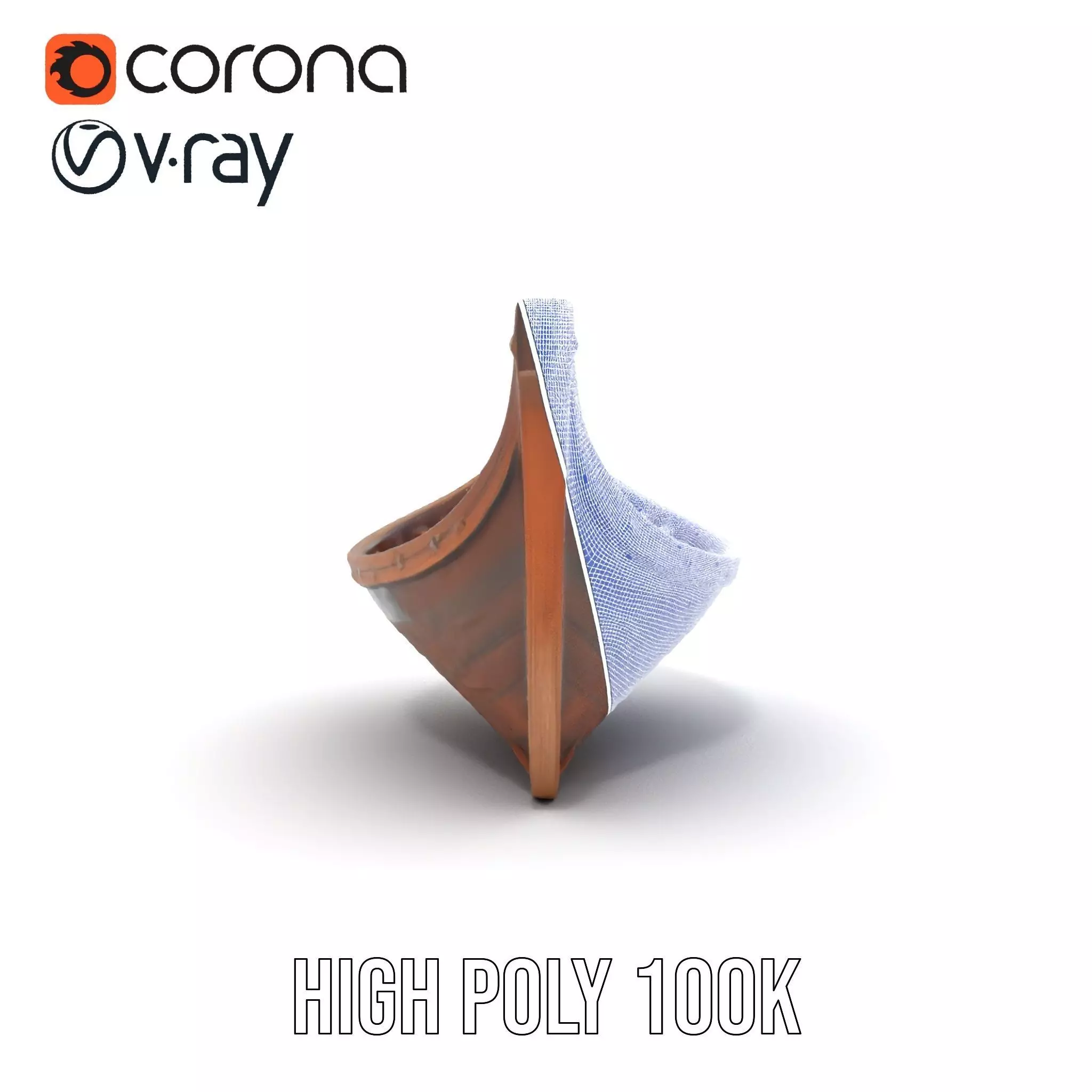 Medieval Wooden Longboat Model Pack Low-poly 3D model_34