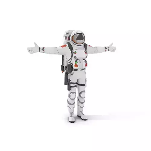 Astronaut Suit Model Pack for Space Simulations and Renderings Low-poly 3D model