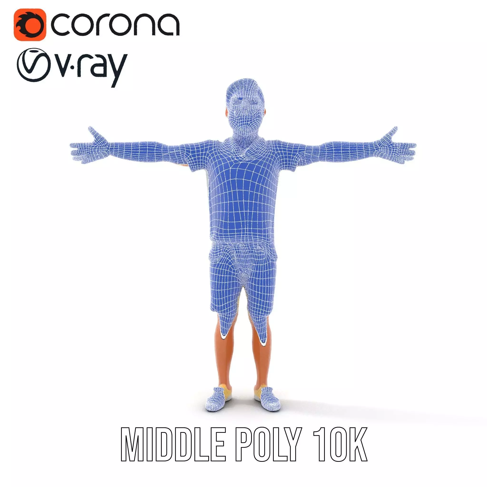 Elderly Male Character Model Pack with Casual Outfit and Glasses Low-poly 3D model_24