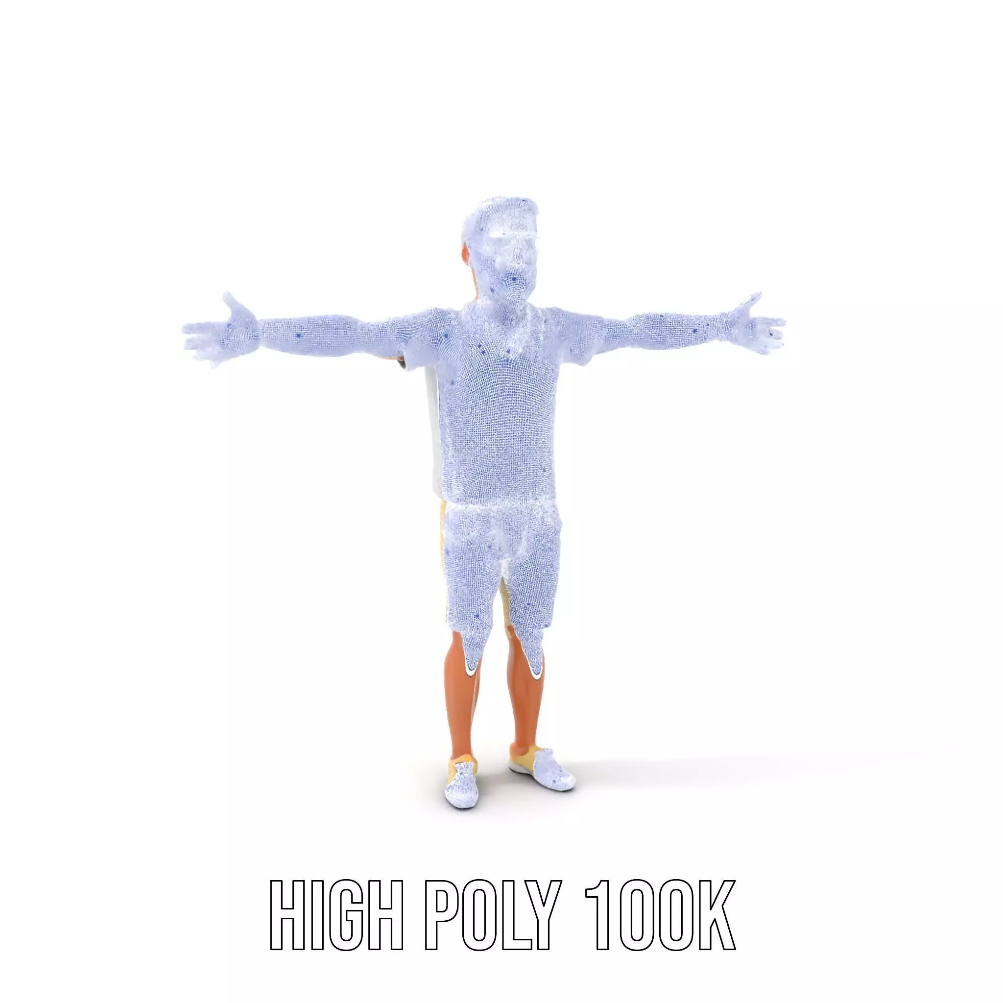 Elderly Male Character Model Pack with Casual Outfit and Glasses Low-poly 3D model_4