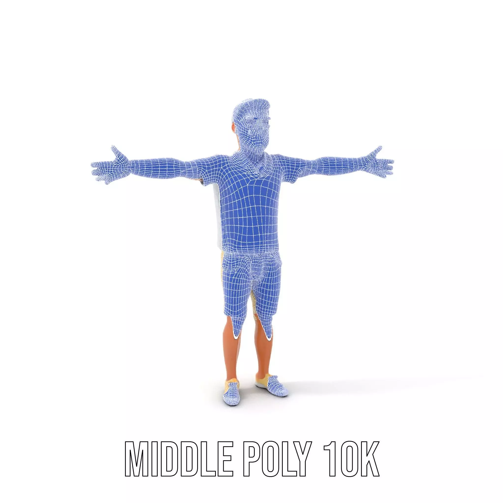 Elderly Male Character Model Pack with Casual Outfit and Glasses Low-poly 3D model_15