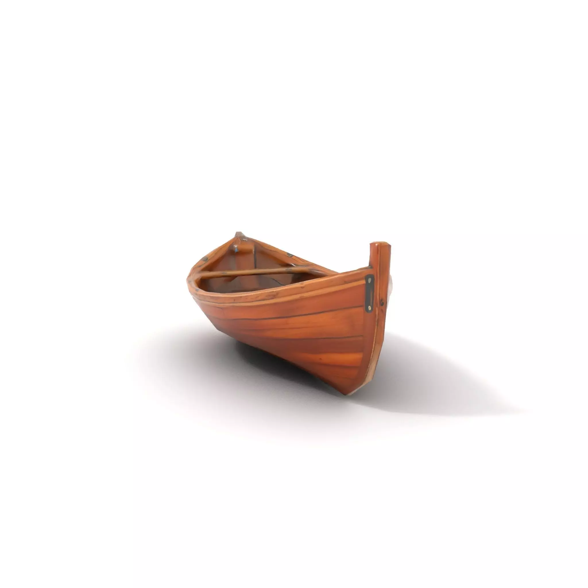 Wooden Rowboat Model Pack with Detailed Textures Low-poly 3D model_12