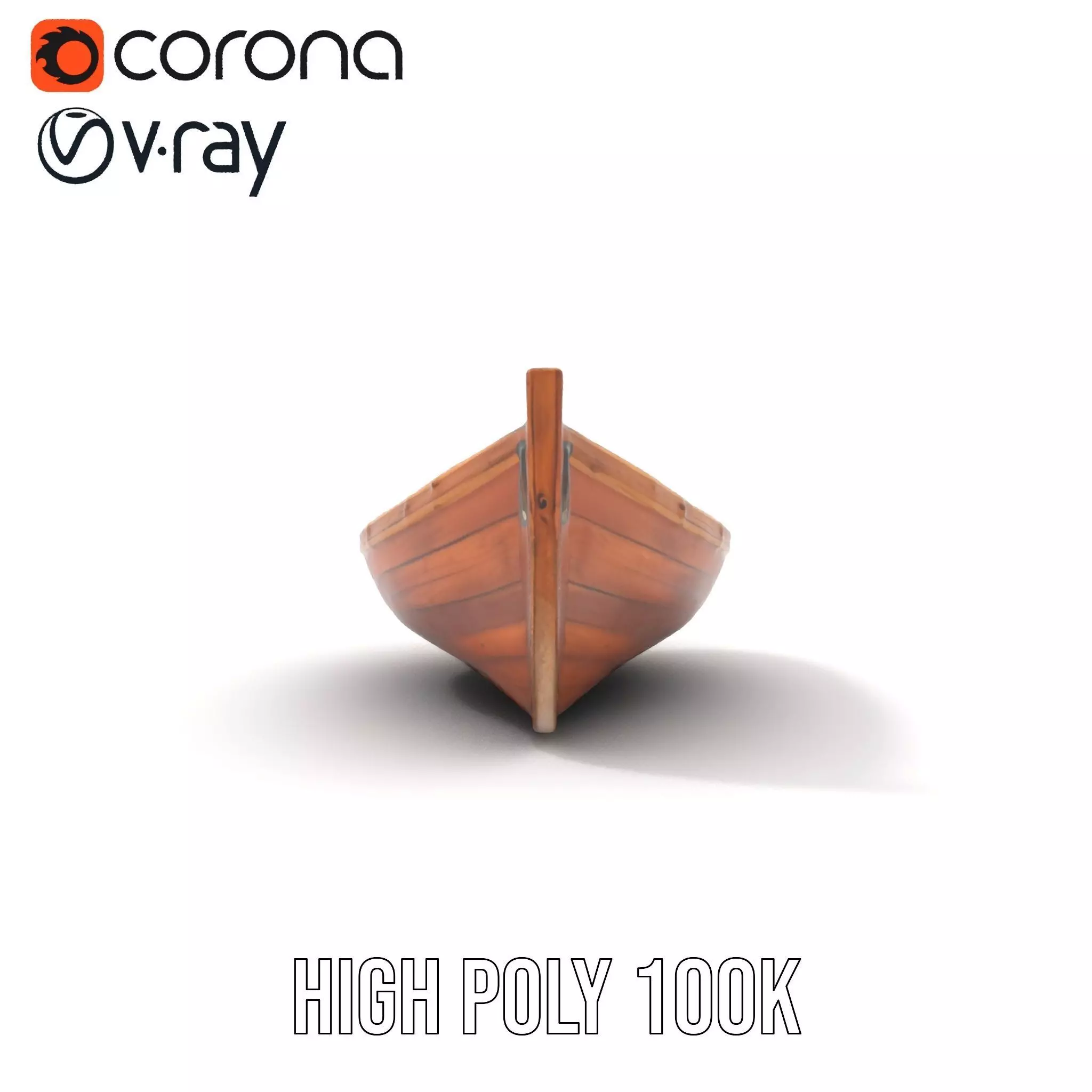 Wooden Rowboat Model Pack with Detailed Textures Low-poly 3D model_20