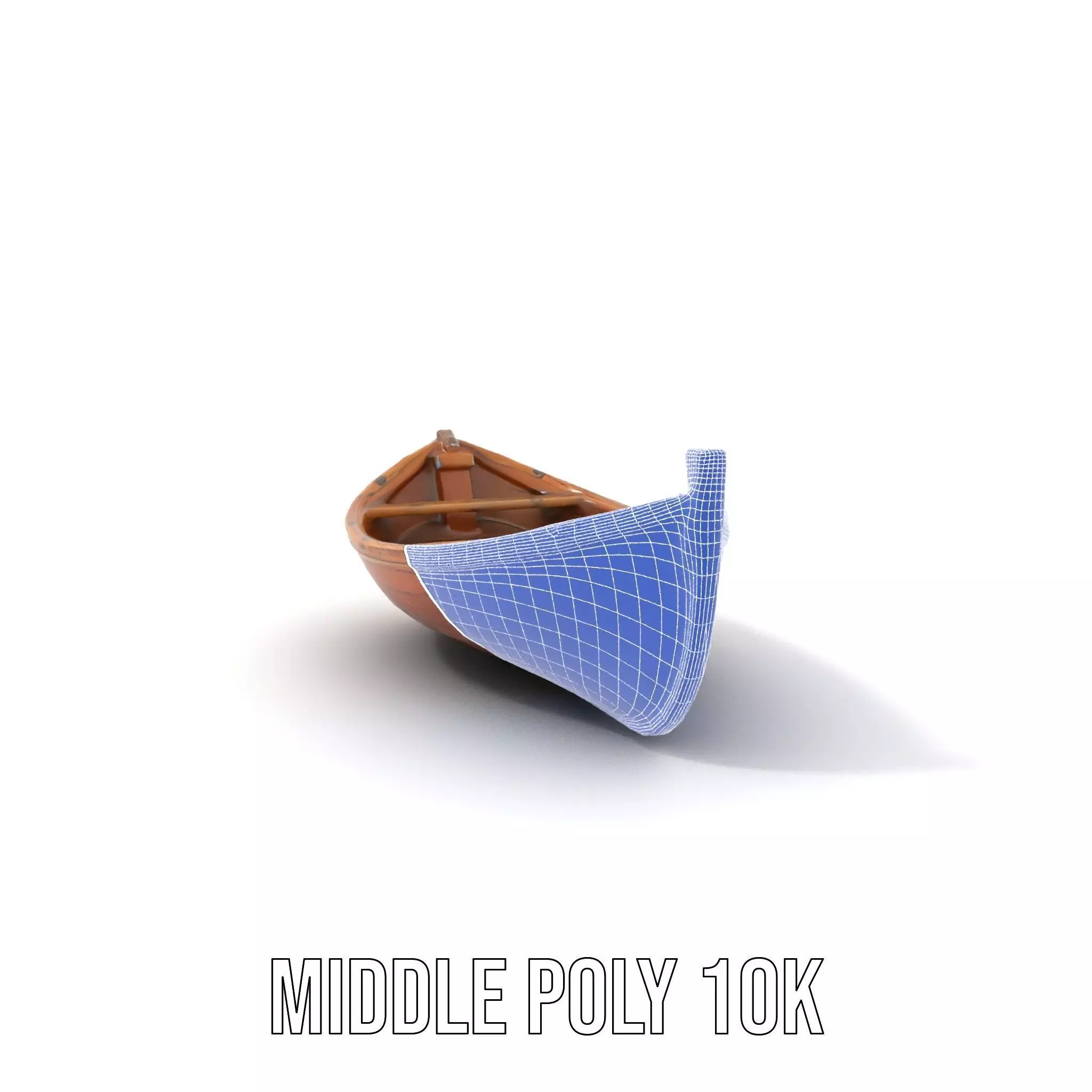 Wooden Rowboat Model Pack with Detailed Textures Low-poly 3D model_18