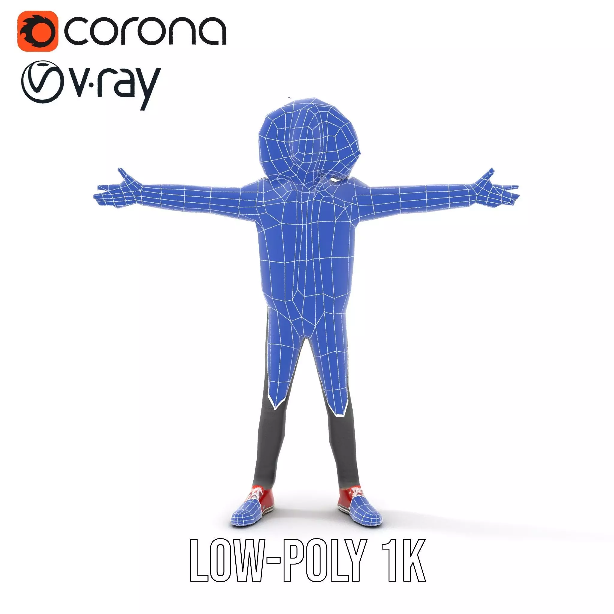 Casual Denim Outfit Character Model Pack Low-poly 3D model_27