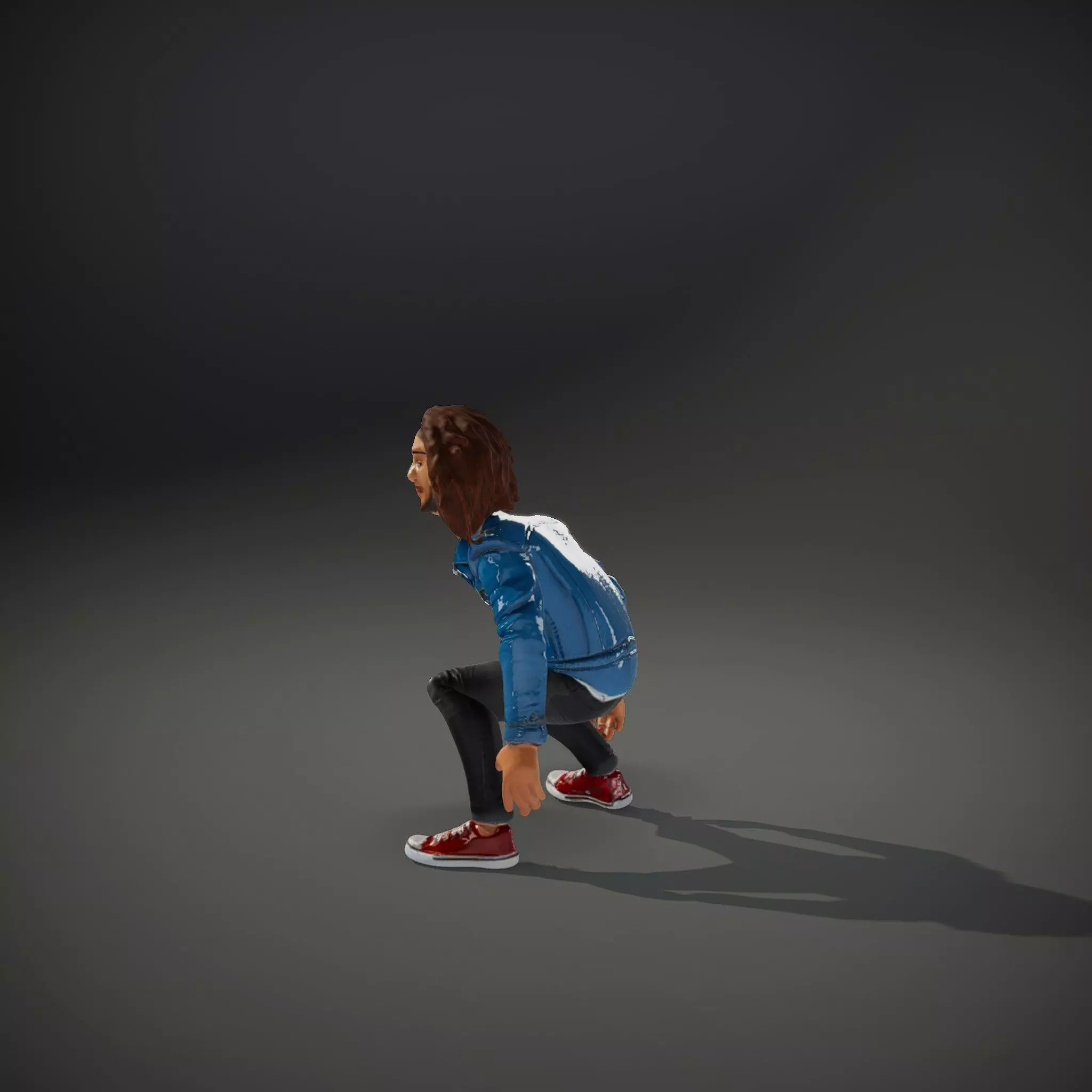 Casual Denim Outfit Character Model Pack Low-poly 3D model_33