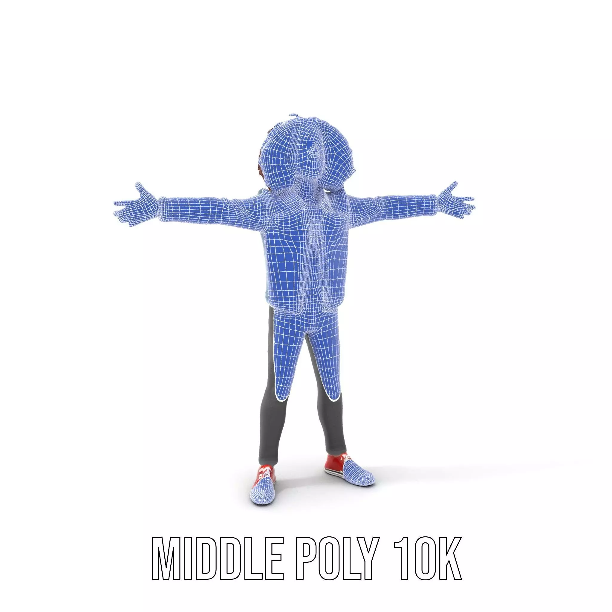 Casual Denim Outfit Character Model Pack Low-poly 3D model_23