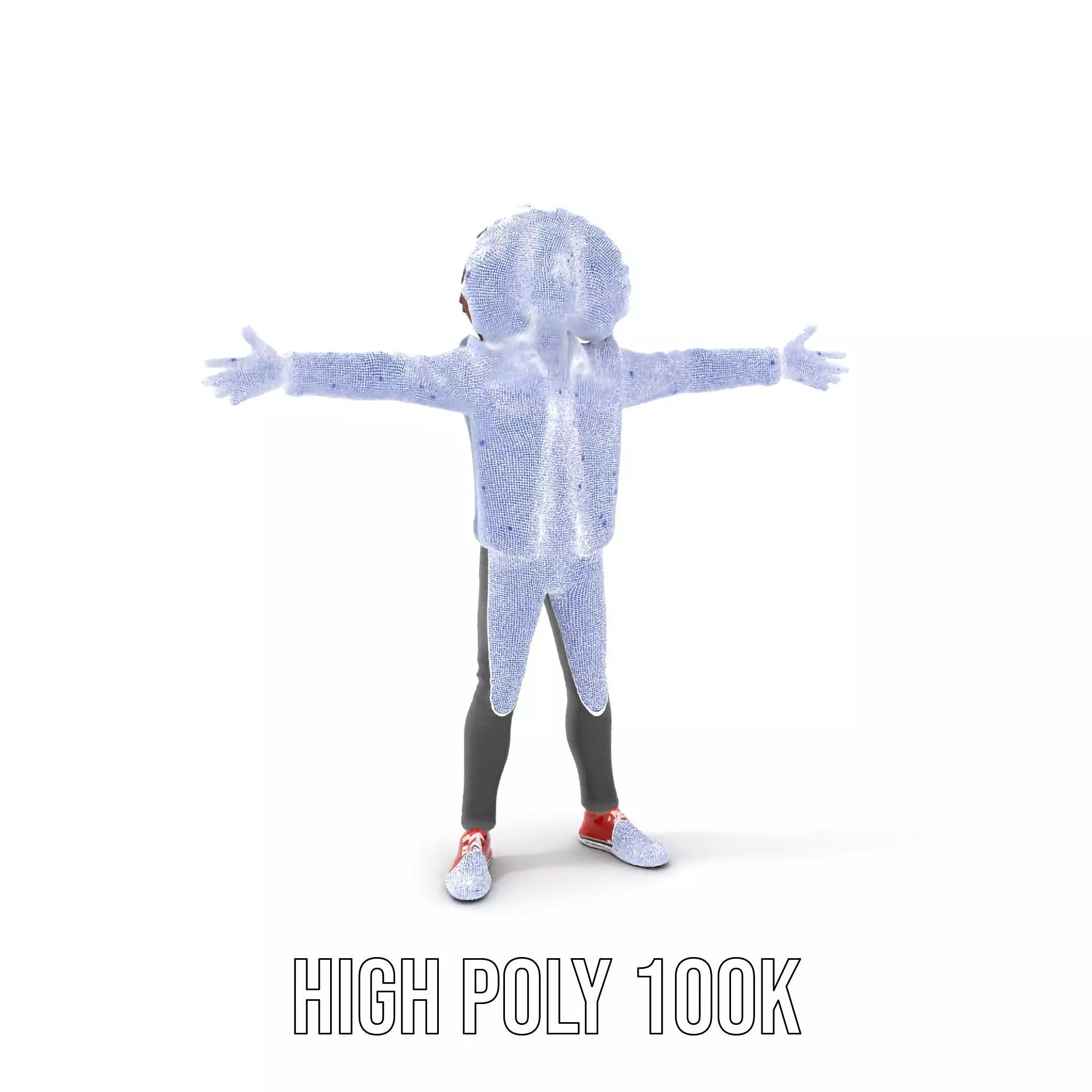 Casual Denim Outfit Character Model Pack Low-poly 3D model_4