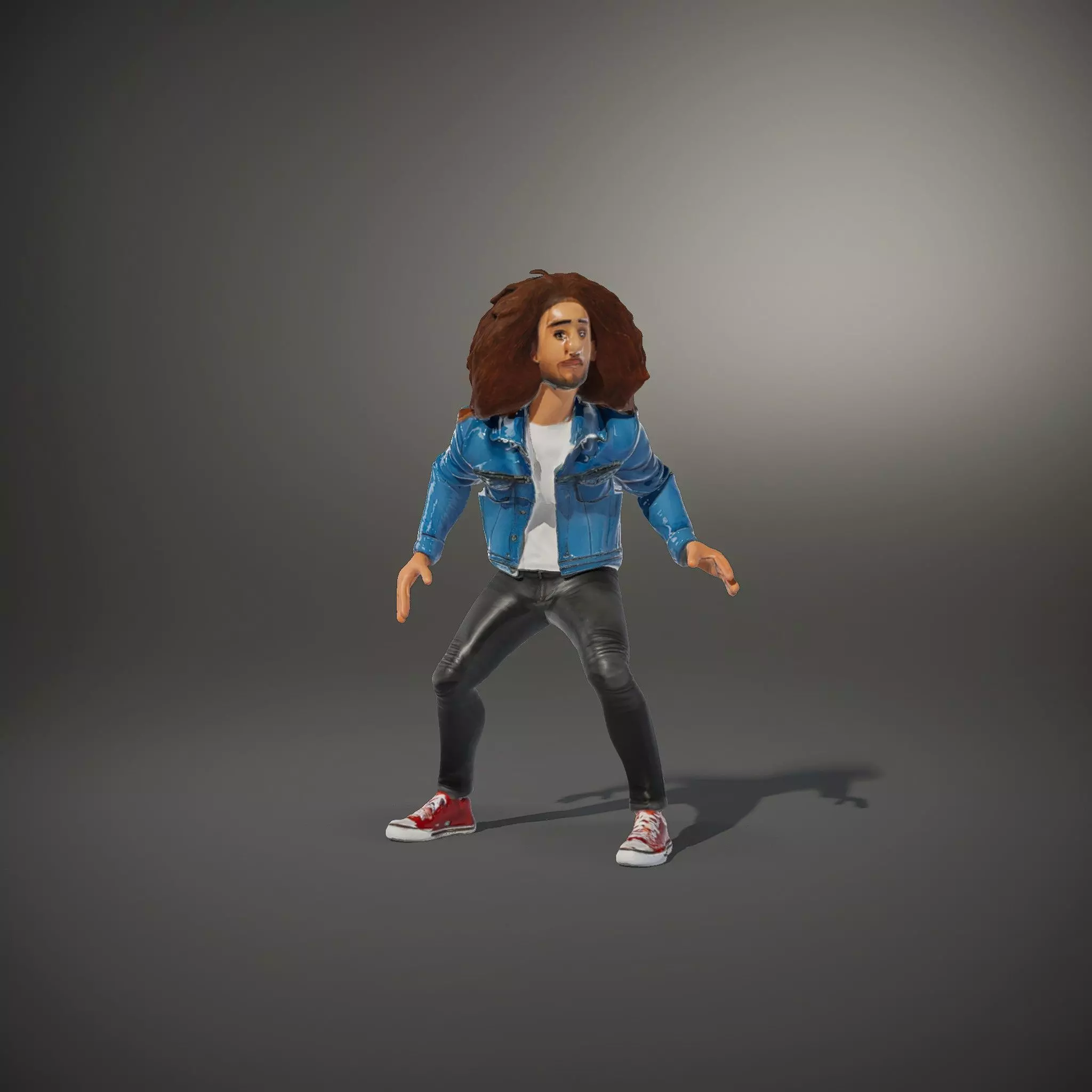 Casual Denim Outfit Character Model Pack Low-poly 3D model_34