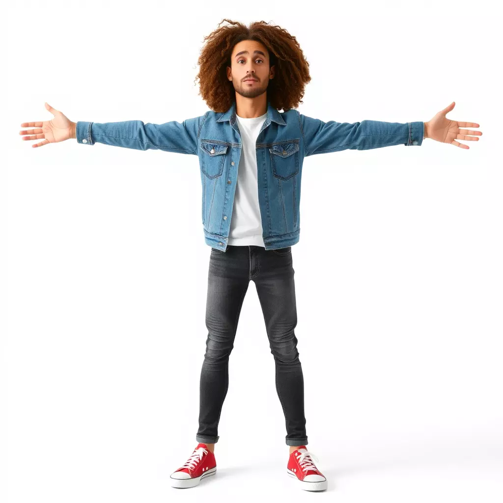 Casual Denim Outfit Character Model Pack Low-poly 3D model_2