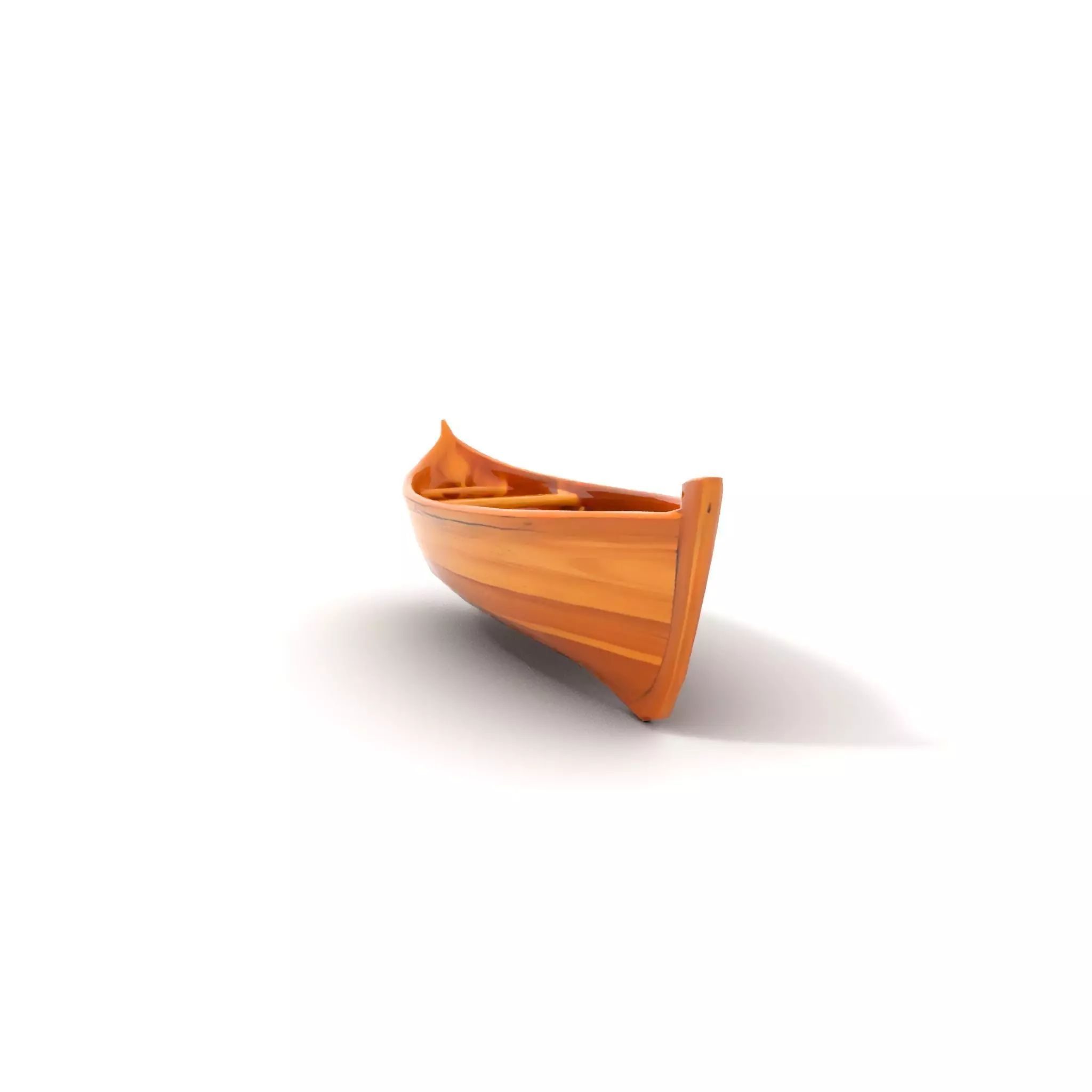 Wooden Canoe Model Pack with Multiple Levels of Detail Low-poly 3D model_16